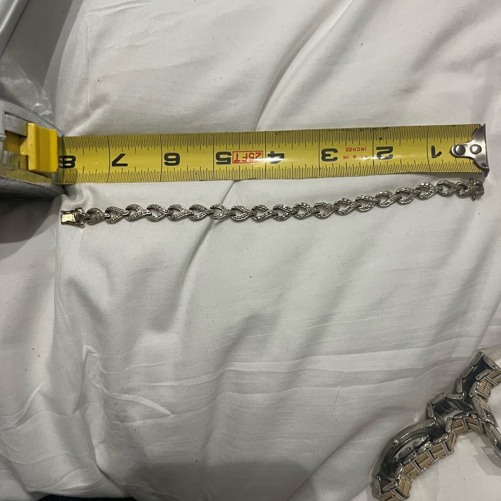 PAJ BB Signed Gold Tone CZ Link Bracelet - Picture 6 of 6